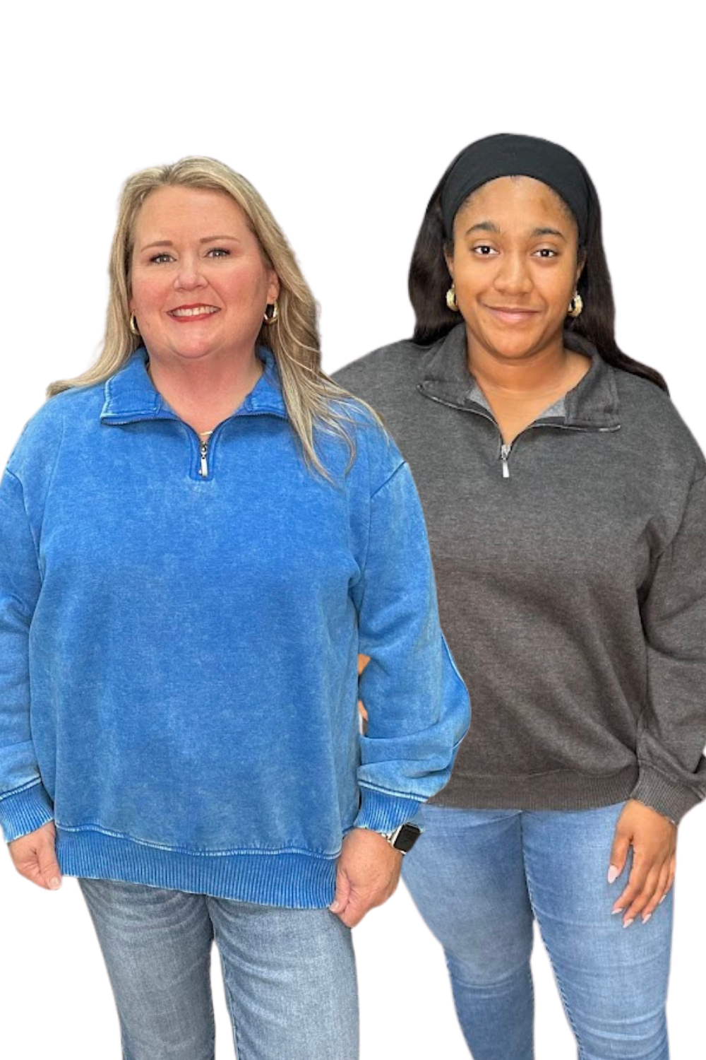 Acid-Wash Fleece Half Zip Pullover Your “warm-me-up, cool-me-down” layer. This soft fleece half zip has that vintage acid-wash look you love!