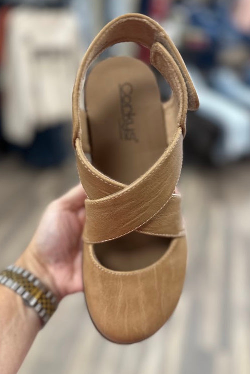 Corkys Bring It In Platform Wedge Sandal in Cognac