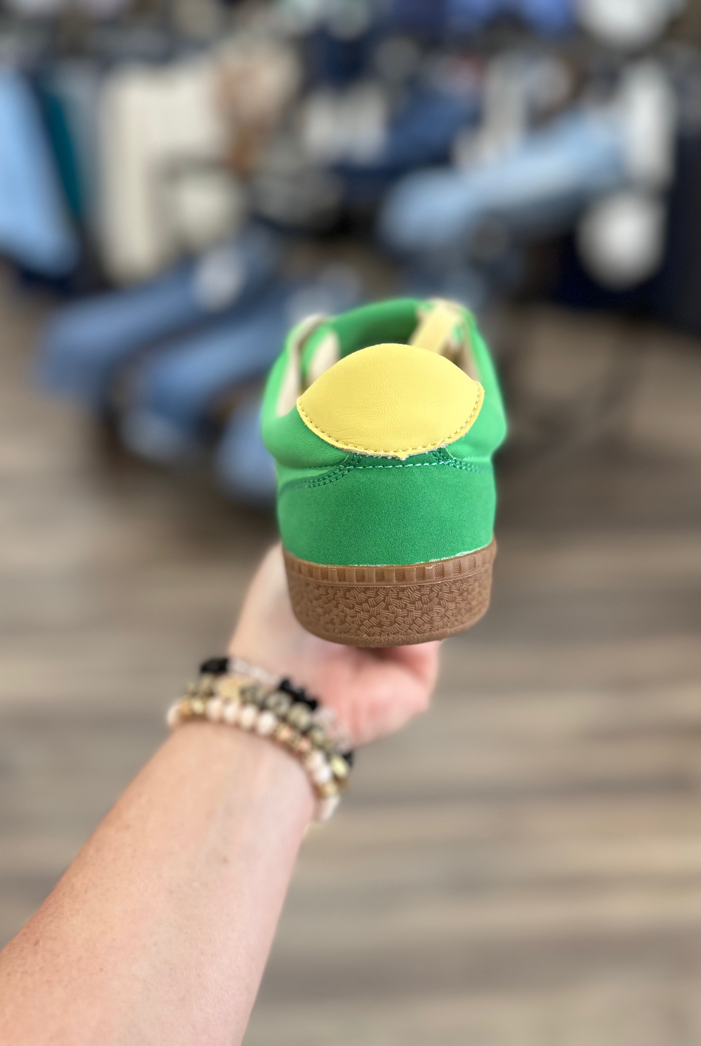 Corkys sneakers, green sneakers women, sporty sneakers, retro style tennis shoes, Corkys Head Up, casual lace up sneakers