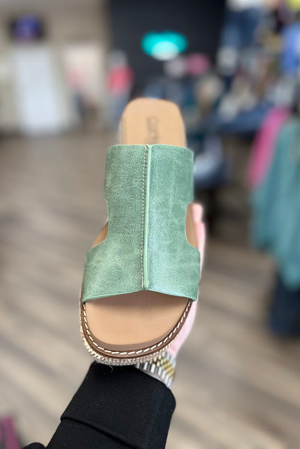 corkys wedges, green wedge sandals, corkys platform sandals, braided wedge shoes, comfortable wedges for women, corkys sandals, spring wedges, summer platform sandals