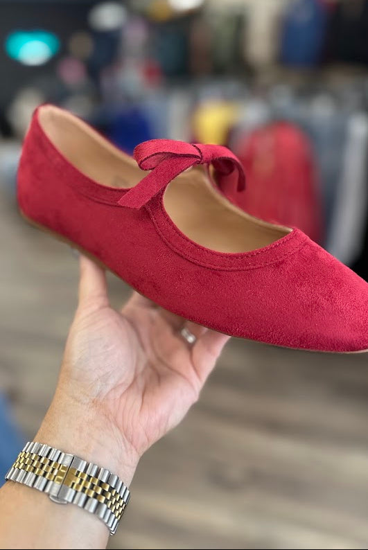 Corkys Layover Faux Suede Mary Jane Flat