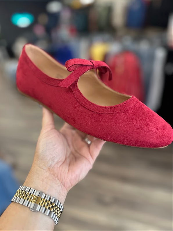 Corkys Layover Faux Suede Mary Jane Flat