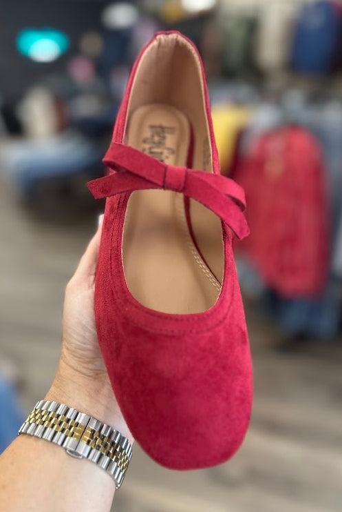 Corkys Layover Faux Suede Mary Jane Flat