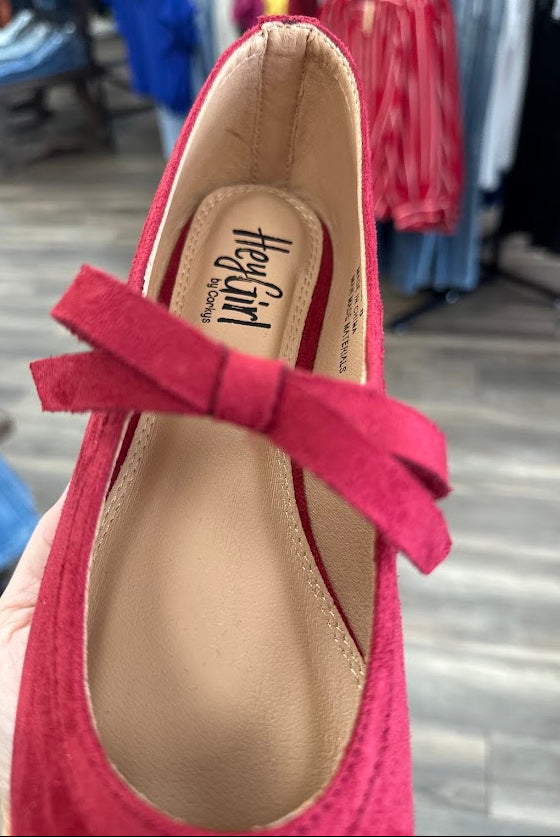 Corkys Layover Faux Suede Mary Jane Flat