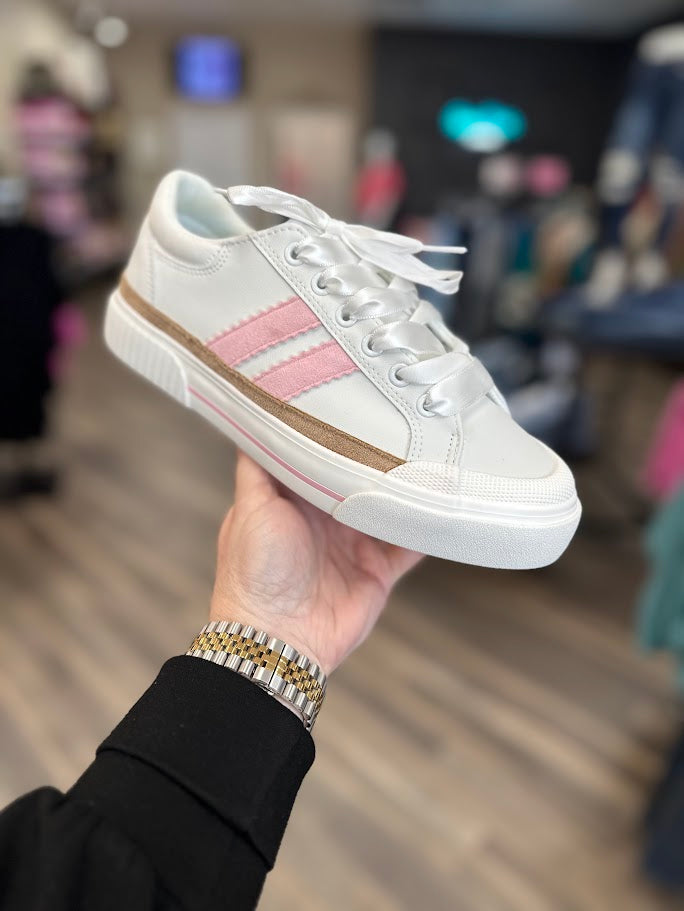 corkys sneakers, pink stripe sneakers, platform sneakers women, corkys platform shoes, cute comfortable sneakers, white fashion sneakers, casual platform shoes