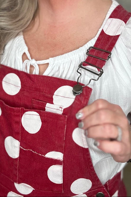 Crimson & White Checkered Jumpsuit
