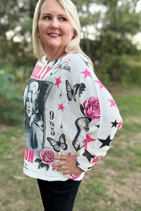 Dolly Parton Graphic Long Sleeve Top
