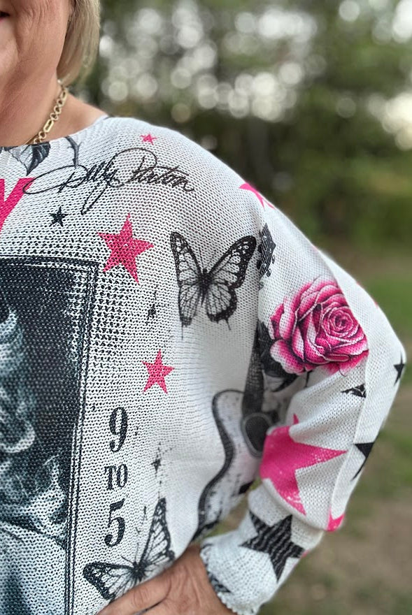 Dolly Parton Graphic Long Sleeve Top