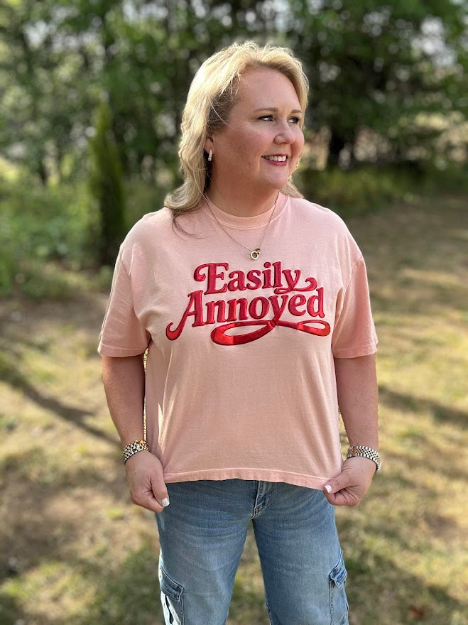 “Easily Annoyed” Cropped Graphic Tee