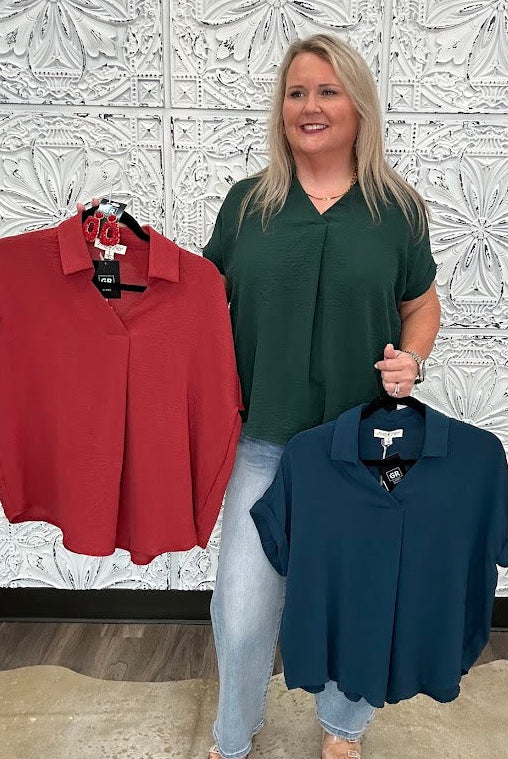 Essential Air Flow V-Neck Blouse