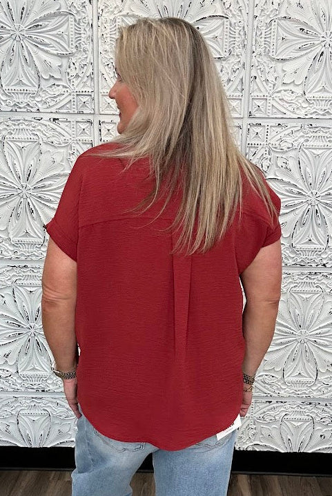 Essential Air Flow V-Neck Blouse