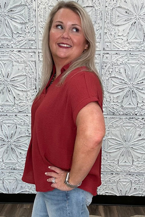 Essential Air Flow V-Neck Blouse