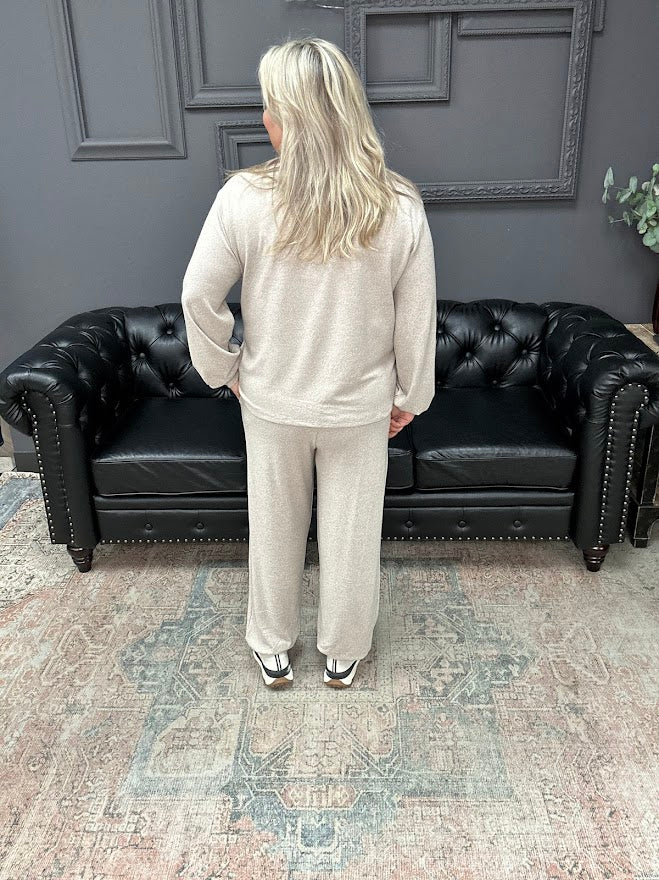 hacci set, lounge set, jogger set, matching set women, comfy lounge wear, casual two piece set, boutique loungewear, Gypsy River Apparel