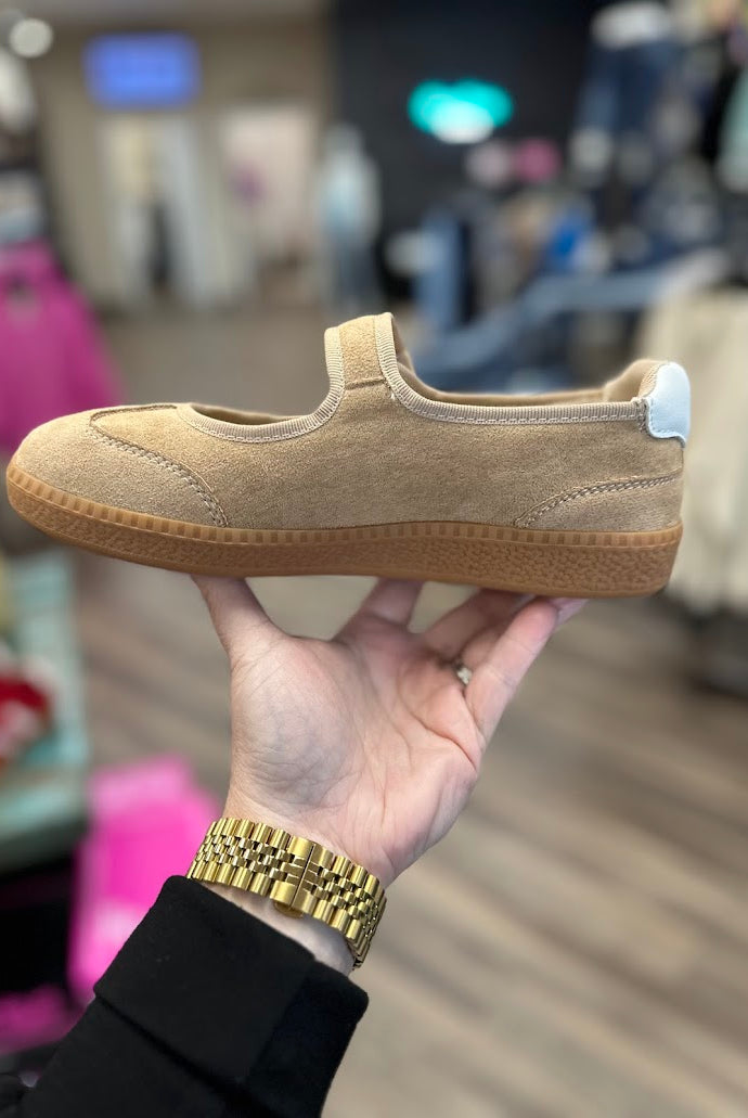 Mary Jane sneaker, Corkys shoes, casual sneakers for women, suede Mary Jane, red sneakers, taupe sneakers, everyday comfort shoes, boutique sneakers