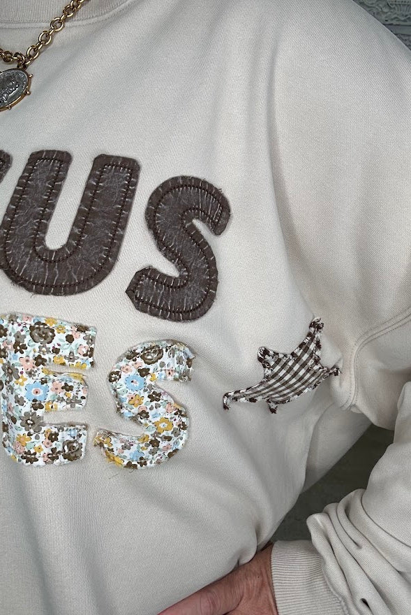 Jesus Saves Patch Sweatshirt