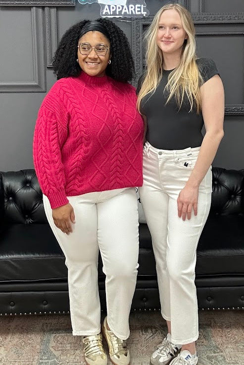 Judy Blue jeans, white ankle jeans, high rise jeans, tummy control jeans, women’s straight leg jeans, boutique denim, Gypsy River Apparel