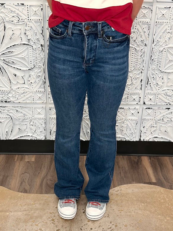 Judy Blue High Rise Tummy Control Embroidered Pocket Bootcut Jeans