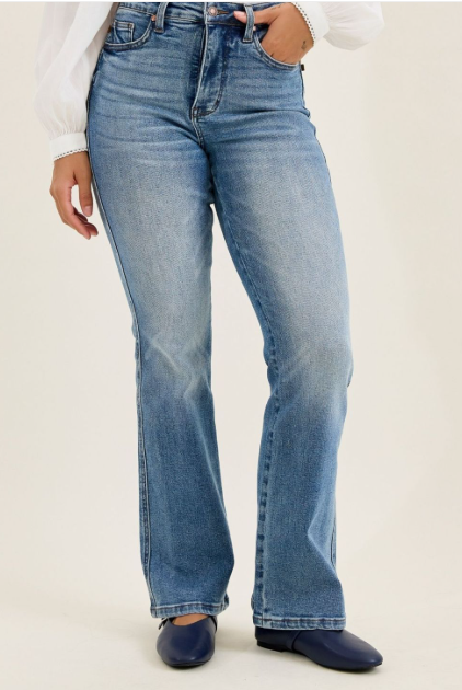 Judy Blue High Waist Tummy Control Daisy Bootcut Jeans – Multi Inseam