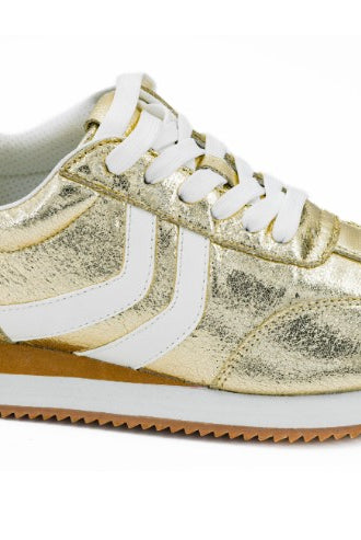 Corkys sneakers, gold sneakers women, metallic sneakers, gold tennis shoes, Corkys Kickoff, casual fashion sneakers