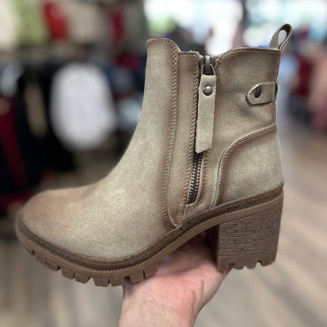 Maeve Suede Lug Sole Ankle Boot