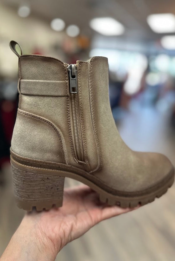 Maeve Suede Lug Sole Ankle Boot