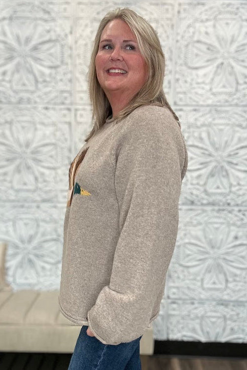 Mallard Duck Graphic Cozy Knit Sweater