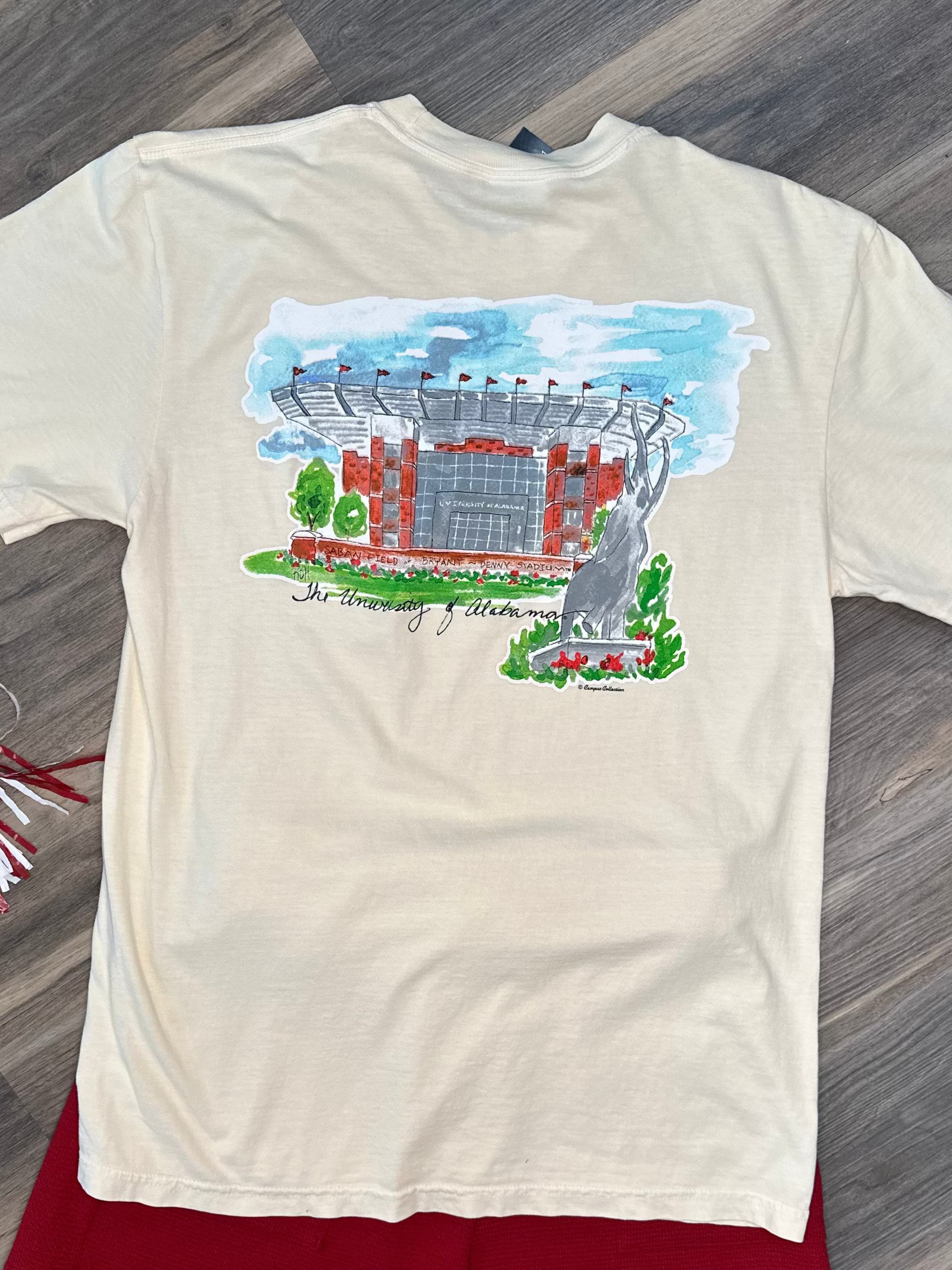 University of Alabama tee, Crimson Tide shirt, Bryant-Denny Stadium tee, Comfort Colors Alabama shirt, officially licensed Bama gear, game day tee
