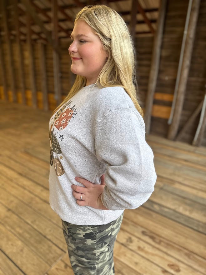 Painted Pumpkin Graphic Sweatshirt