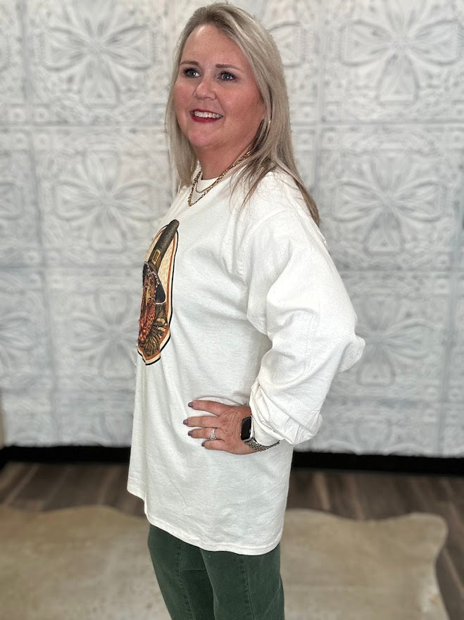 Pilgrim Turkey Graphic Long Sleeve Tee
