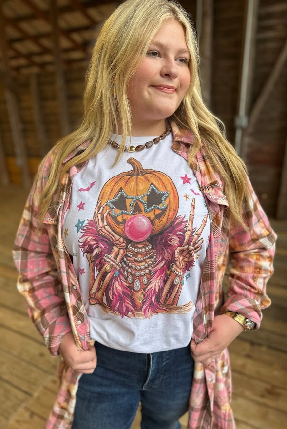 Pumpkin Head Skeleton T-Shirt