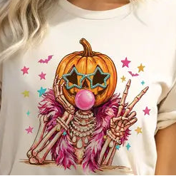 Pumpkin Head Skeleton T-Shirt