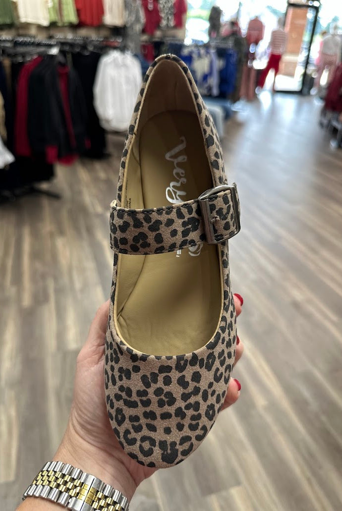 Very G Samantha Leopard Mary Jane Flat