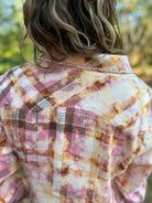 A Rare Bird Pink Plaid Cotton Flannel Button-Down Shirt Dress