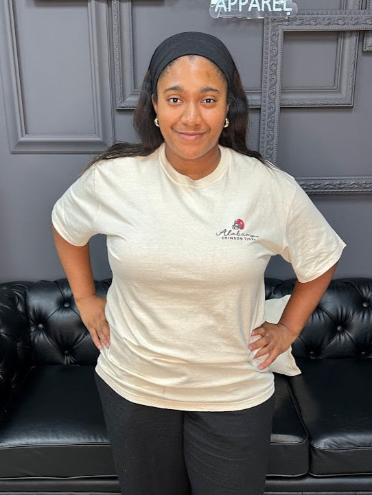 University of Alabama tee, Crimson Tide shirt, Big Al shirt, Comfort Colors Alabama tee, Alabama traditions tee, officially licensed Bama gear, game day tee