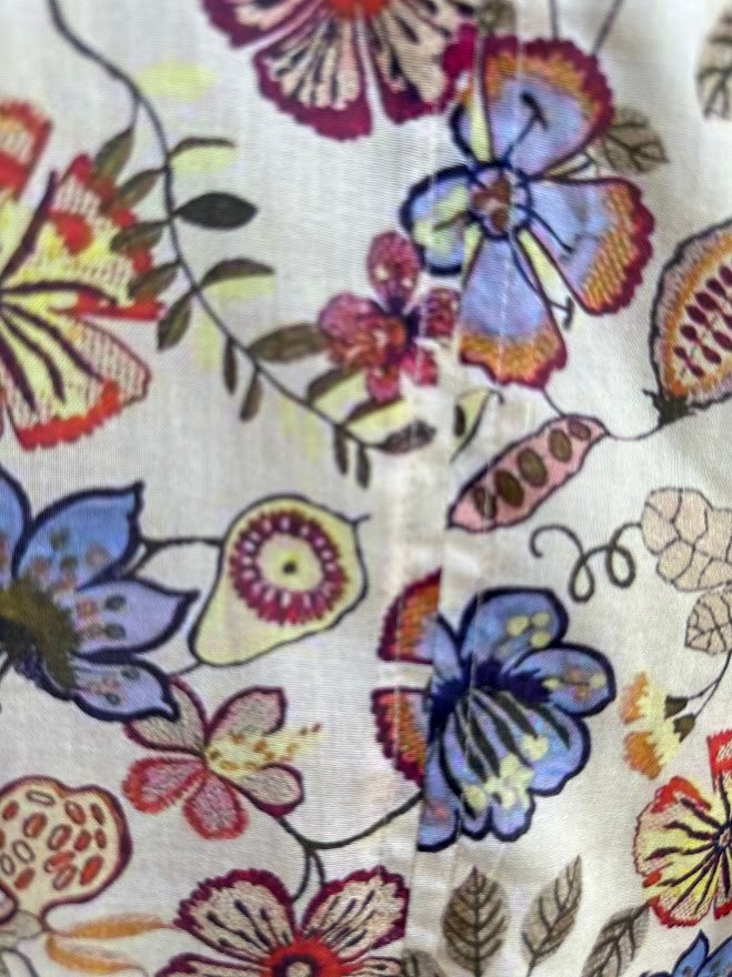 Boho Floral Cotton Puff Sleeve Top