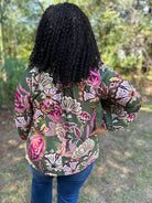 Boho Paisley Puff Sleeve Blouse
