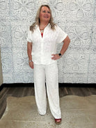 Breezy Jacquard Button Front Shirt