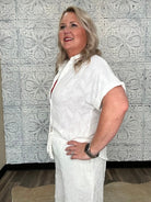 Breezy Jacquard Button Front Shirt