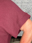 Burgundy Knit Top with Pocket