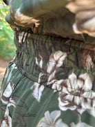 CURVY Olive Floral Tiered Maxi Dress