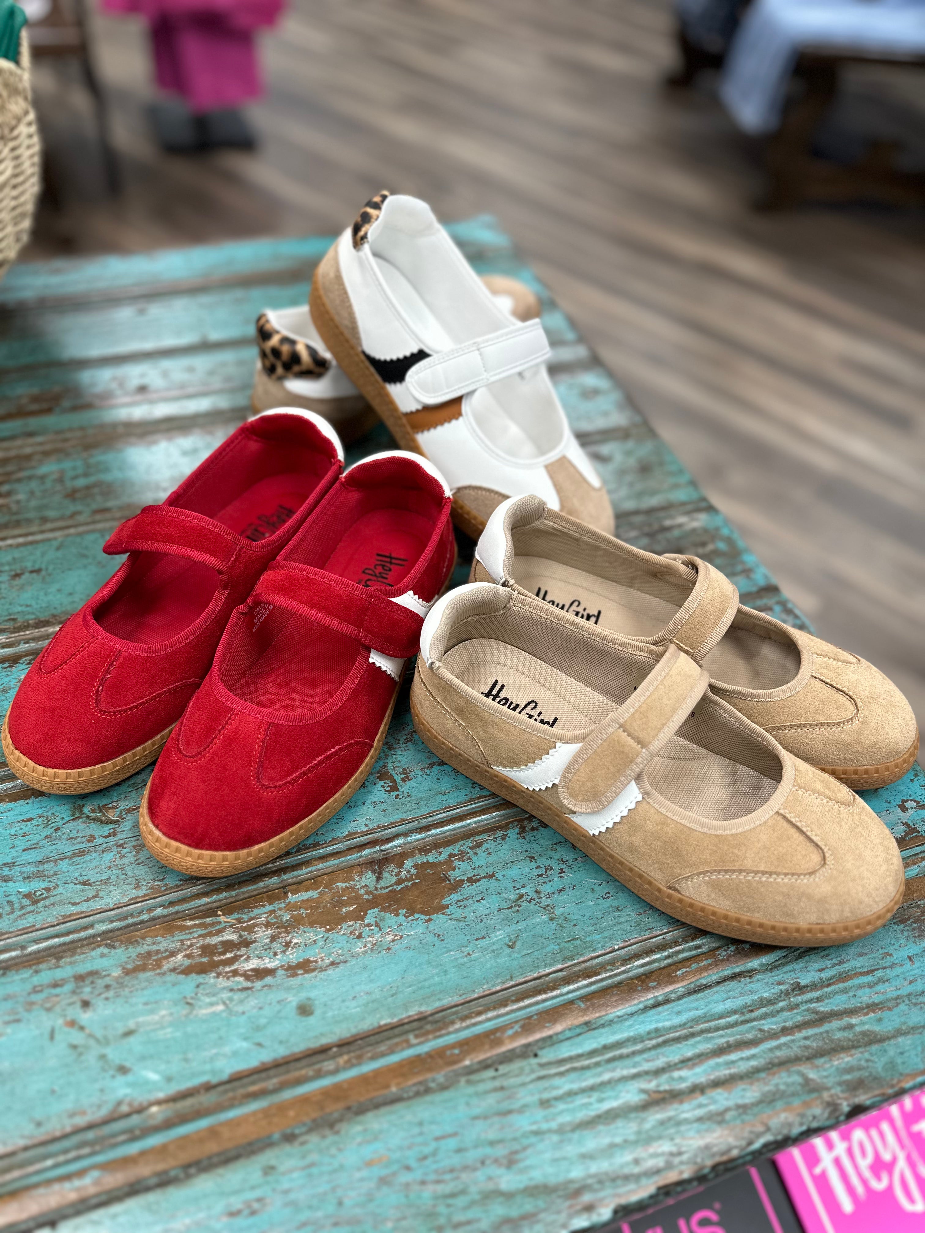 Mary Jane sneaker, Corkys shoes, casual sneakers for women, suede Mary Jane, red sneakers, taupe sneakers, everyday comfort shoes, boutique sneakers