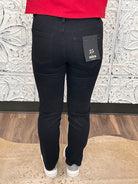Classic Black Mid-Rise Ankle Straight Jeans