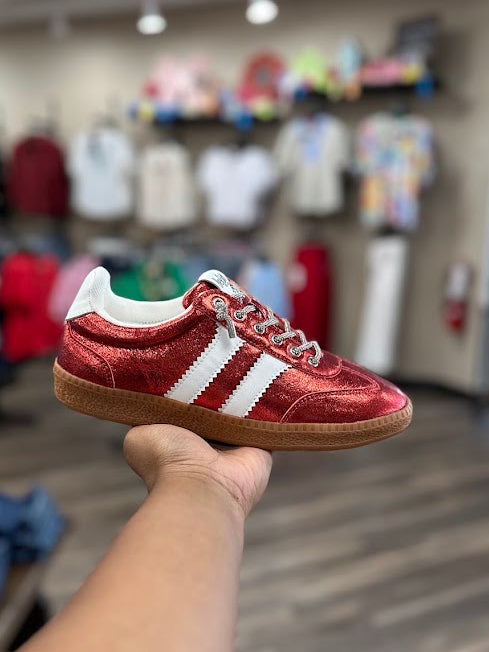 Corky's Heads Up Red Metallic Sneaker