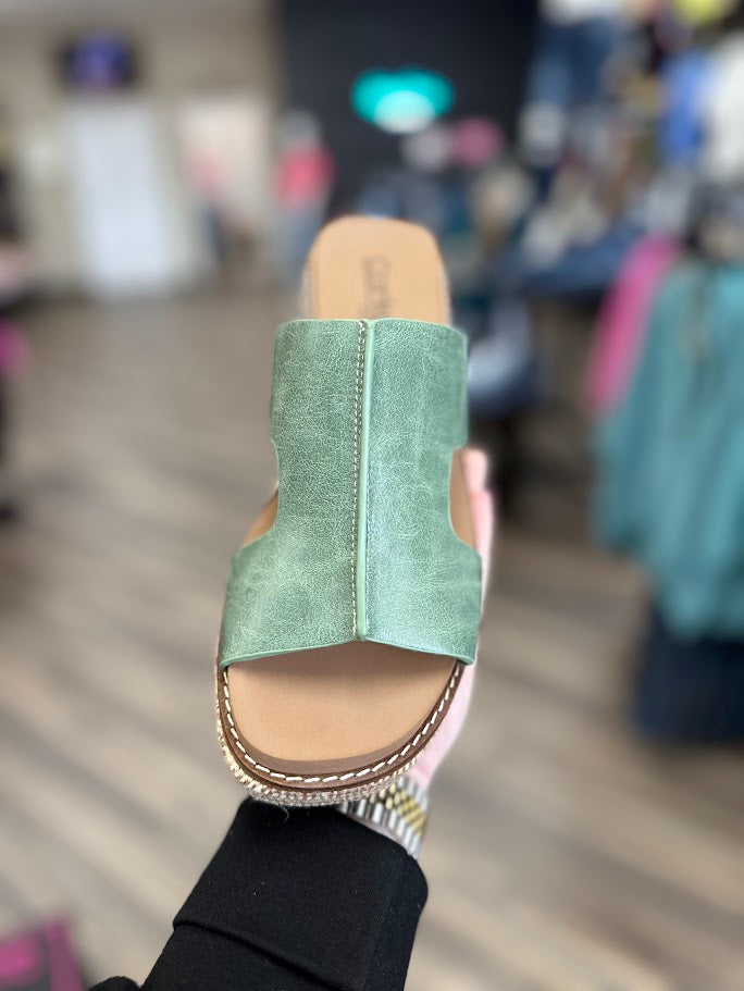 corkys wedges, green wedge sandals, corkys platform sandals, braided wedge shoes, comfortable wedges for women, corkys sandals, spring wedges, summer platform sandals