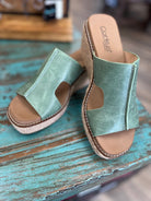corkys wedges, green wedge sandals, corkys platform sandals, braided wedge shoes, comfortable wedges for women, corkys sandals, spring wedges, summer platform sandals