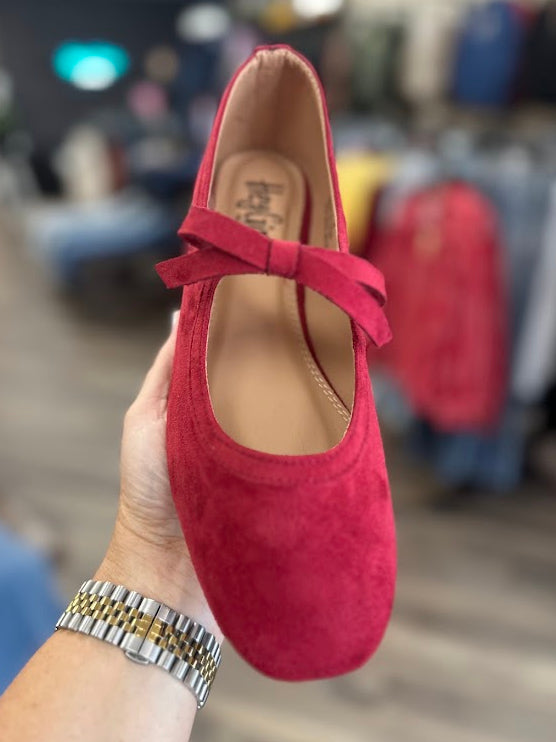 Corkys Layover Faux Suede Mary Jane Flat