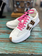 Corkys sneakers, leopard sneakers, white casual shoes, boutique sneakers, women’s comfortable shoes, everyday sneakers, lace up sneakers