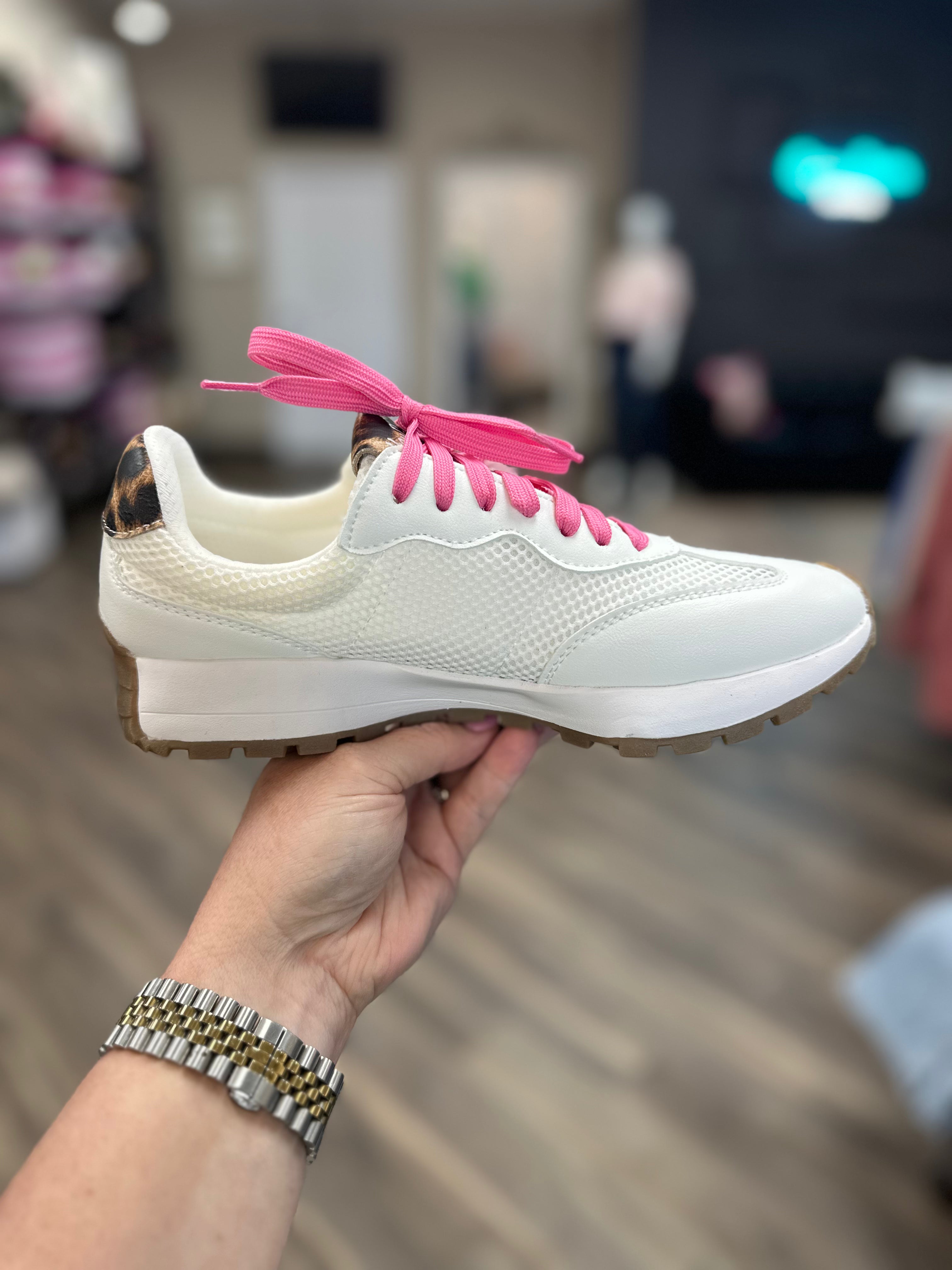 Corkys sneakers, leopard sneakers, white casual shoes, boutique sneakers, women’s comfortable shoes, everyday sneakers, lace up sneakers