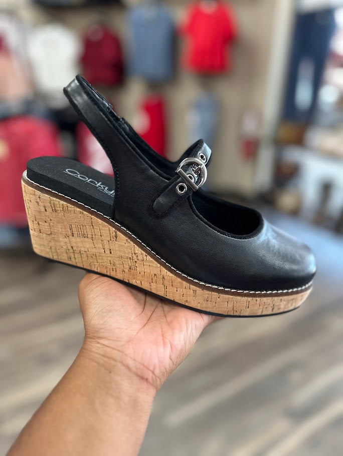 Corkys Pity Party Black Wedge