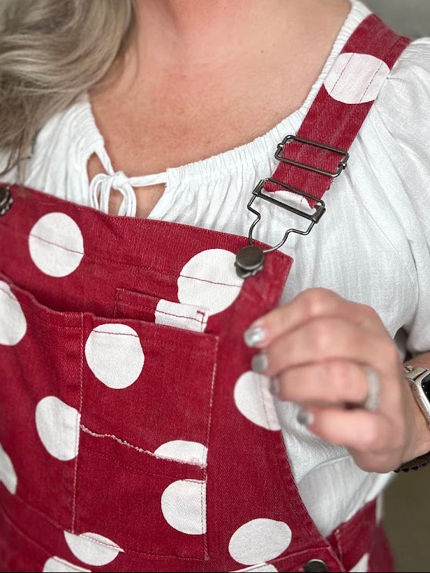 Crimson & White Checkered Jumpsuit